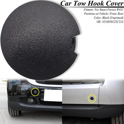 2 шт. для Smart Fortwo W451 2007-2014 A4518850122 C22A Буксировочный крюк, крышка для проушины, задний передний бампер, буксирное устройство, заглушка прицепа, 2008 г.