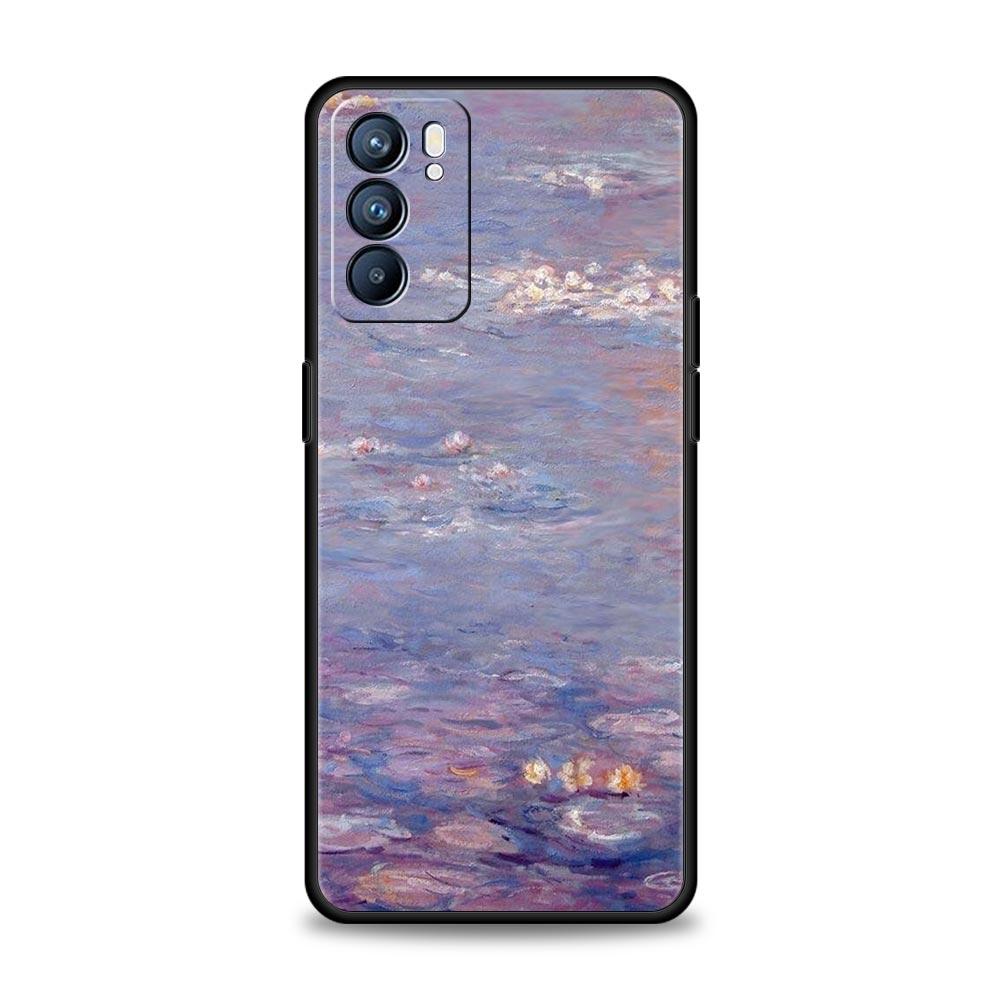 Claude Monet Impressionism For Oppo Reno7 Reno6 Pro Plus A54 5G Phone Case Find X6 X5 A53 A52 A9 A15 A95 A17 A16 A76 A74 Cover