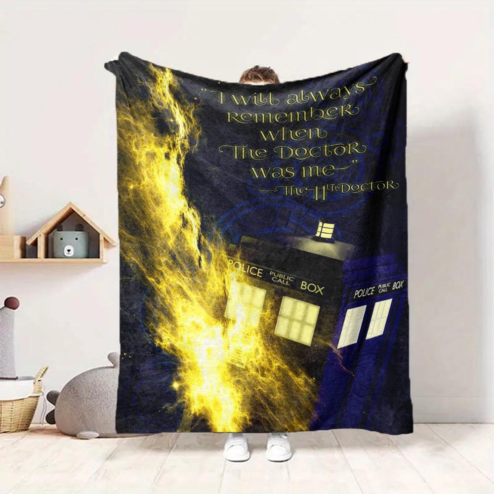 Doctor Who Flannel Blanket Throw Blanket Soft Warm Sofa Bed Camping Car home Decor Unique Christmas Gift C930389