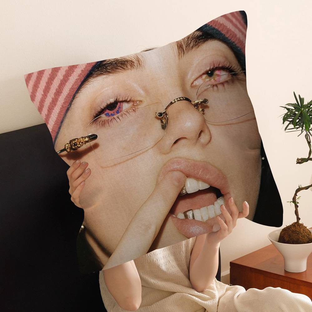 Горячая певица B-Billie E-Eilish Кленовый дизайн Наволочка Счастливый Осенний Урожай декор Праздничный Декор Наволочка