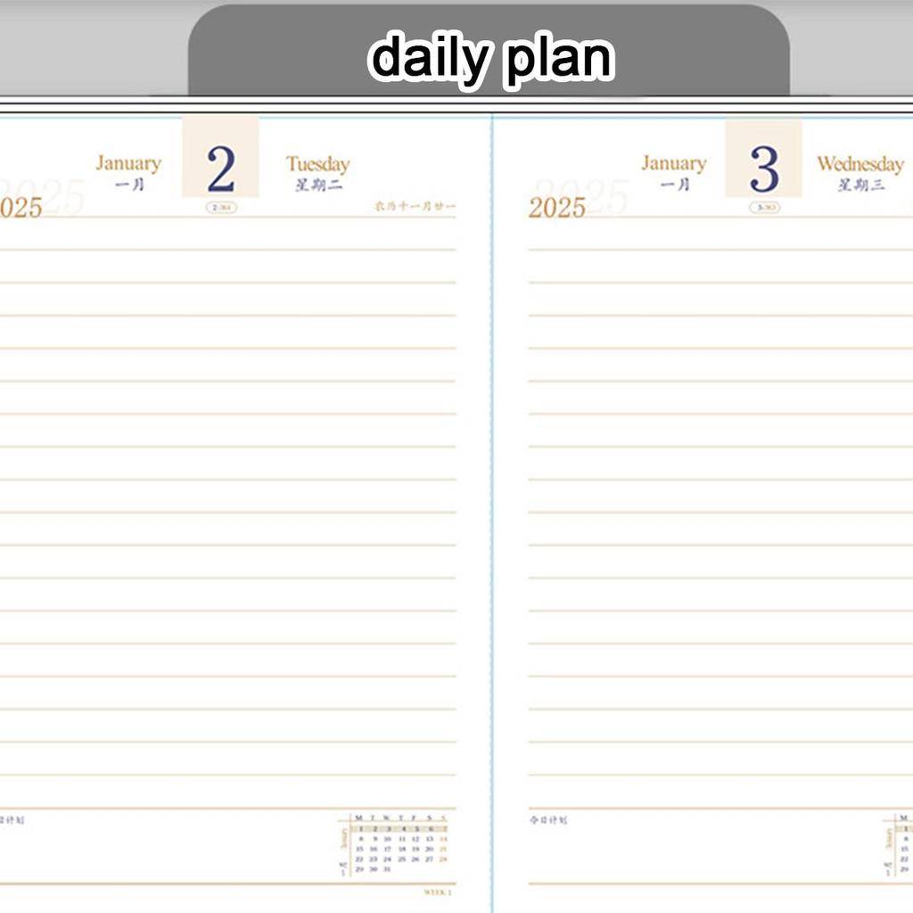 Ежедневник для школьников из толстой кожи формата А5, годовой график на 2025 год, деловой блокнот, ежедневник на 365 дней, заметки, блокнот, 200 листов