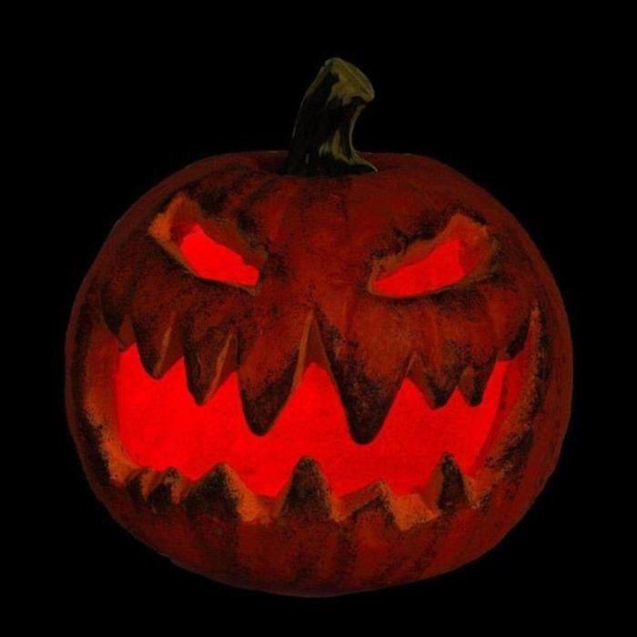 Декоративная фигурка - BigBuy - Оранжевая тыква - 21 x 17 см - Свет - Вечеринка