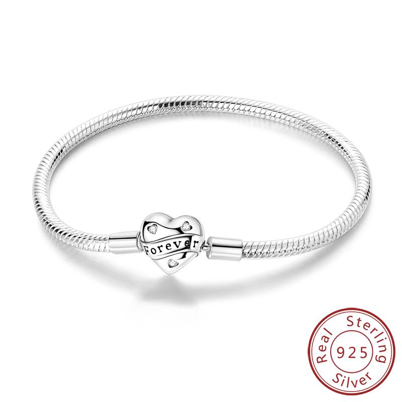 Authentic Original Bracelet High Quality Fine Jewelry Bangle Copper Metal Charm Bead Component Bracelet High Quality Fine Jewelry 17-20CM Love Cross