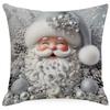 2pcs 2025 Christmas Cushion Cover Santa Claus Snowman Bedroom Sofa Pillow Cover Soft and Comfortable Home Holiday Decoration