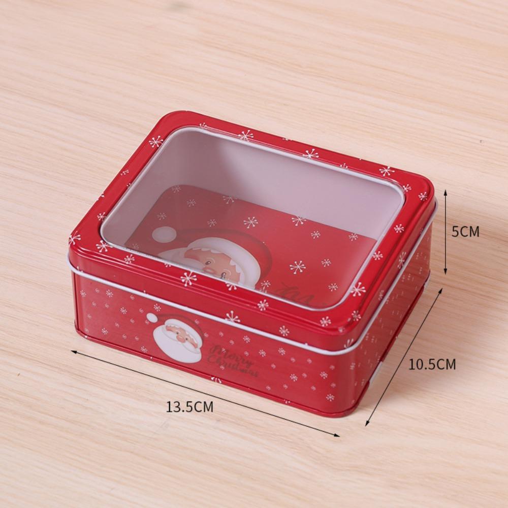 Прямоугольный ПВХ Ящик для цветов Рождественский Подарочный Ящик Конфетница Кейс для Хранения Форма для Выпечки Печенья Жестяная Коробка Вечеринка Домашний Кейс для Хранения