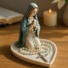 Virgin Mary Rosary Holder Statue Elegant Our Lady Prayer Rosary Box Our Lady of Grace Statue Desktop Ornaments Home Decor
