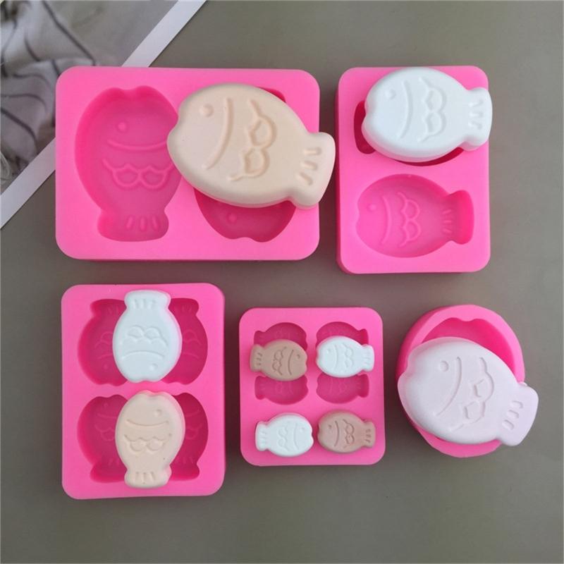 Silicone Candy Molds Baking Supplies Chocolate Molds Fish Shape Cake Decorating Tool Baking Molds DIY Fondant Molds