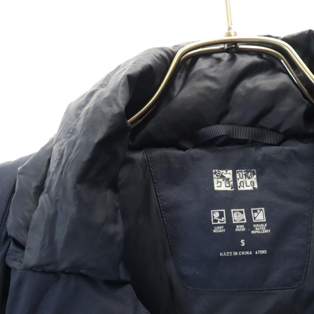 Uniqlo Бесшовная пуховая куртка S Темно-синяя Мужская Б/У