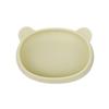 Bluemama Modooi Silicone Bear Snack Plate, Green Bean, 1 Piece, Popular Korean Parenting Items
