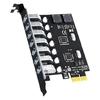 USB3.0 PCIE Expansion Card Adapter Внешний PCIE Extender PCIE Карта 7-портовый USB3.0 Адаптер для Настольного Оборудования