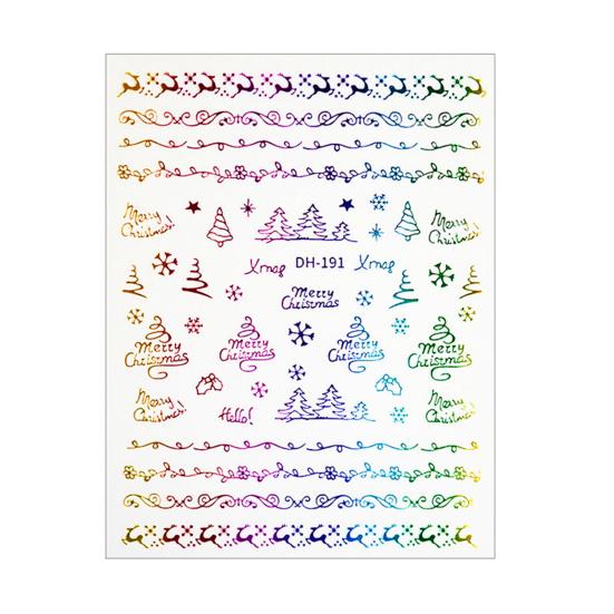 Nail Sticker Christmas Patterns 3D Effects DIY Snowflakes Christmas Nail Art Foils