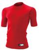 DESCENTE Junior Baseball Round Short Relaxed JSTD700 Undershirt, Neck, Sleeve, Fit, Red, 130cm,