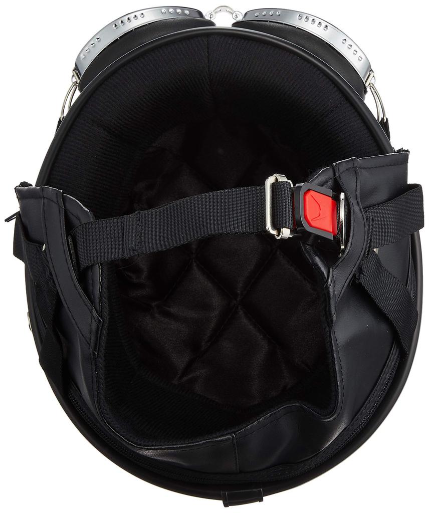 Bike Parts Center Half Helmet with Goggles, Gunmetal, One Size Fits Most (Head Circumference 57cm-59cm) 7409