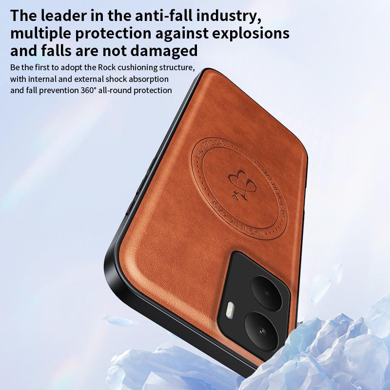 Магнитный чехол с беспроводной зарядкой для Realme 14 5G Realme 14T Защитная накладка PU кожа Жесткая задняя крышка Coque