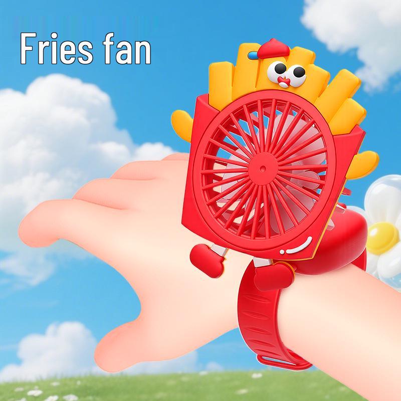 Portable Cartoon Hamburger French Fries Cooling Fan