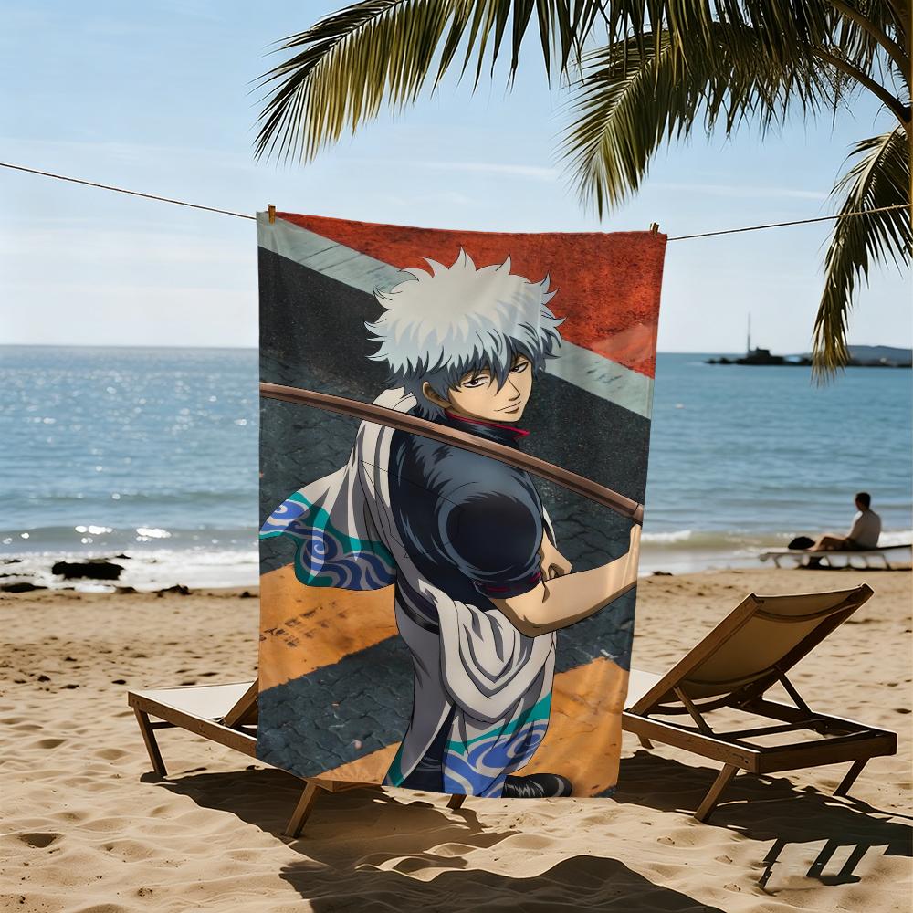 G-gintama аниме Полотенце Пляжное Быстросохнущее Мягкое Бассейн Полотенца Подарок для Путешествий Тренажерный зал Душ Кемпинг спорт
