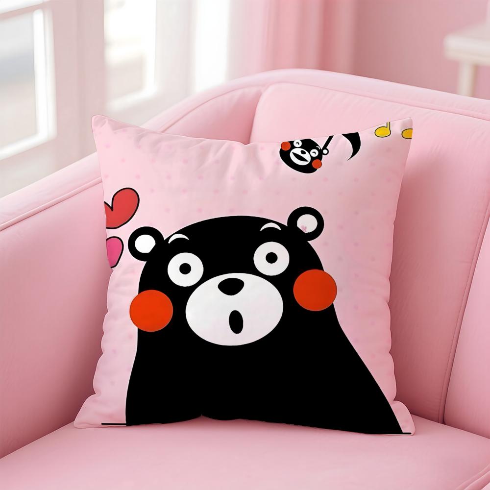 Милая чехол-подушка K-kumamon Удобный двусторонний чехол для подушки Идеально подходит для автомобиля, дивана, спальни и многого другого