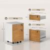 Office Pedestal, 2 Drawers, 2 Hanging File Bars, Lockable, 42 x 40 x 60 cm