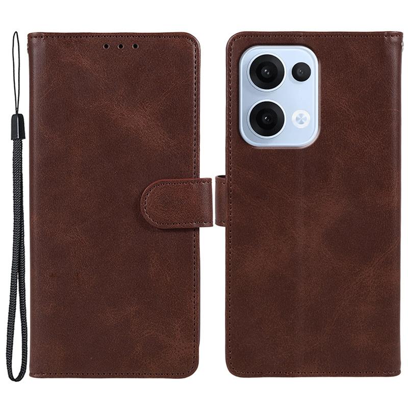 Для Oppo Reno13 5G (Глобальный) Чехол Кошелек из ПУ кожи Защитный чехол для телефона Текстура теленка