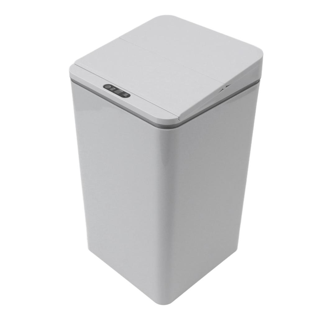 Desktop Sensor Trash Can USB Charging Foldable Lid 9L Intelligent Induction Garbage Bin for Bedroom