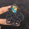Spiny Oyster Copper Turquoise Pendant Copper Wire Wrapped Octopus Pendant Handmade Pendant Gemstone Jewelry Copper Wire Pendant Gift For Her