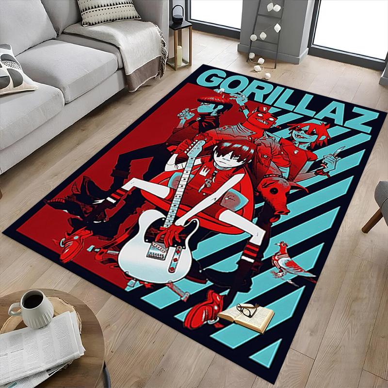 1 шт. Ковер Gorillaz, Офисный коврик, Коврик для улицы, Декор для дома, Ковер для зоны, Фестиваль