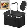 Корзина для пикника Портативная Складная Изотермическая Сумка с Мягкой Ручкой и Крышкой Ручная Водонепроницаемая Корзина для Покупок для Путешествий Пикника