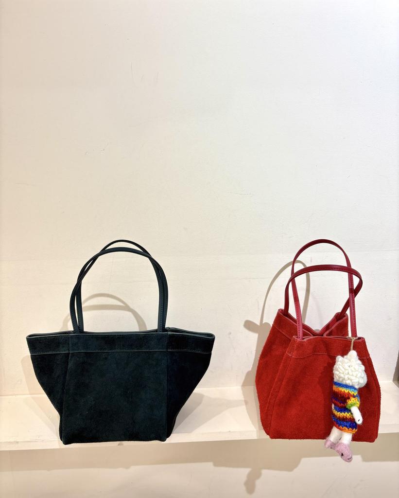 Осенне-зимняя деформируемая сумка-корзина из замшевой кожи - Сумка через плечо и на плечо.