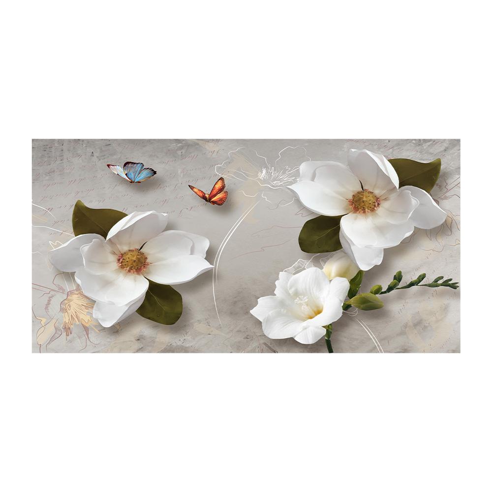 Абстрактные белые цветы настенный художественный постер большая белая роза ретро цветочная картина на холсте современная цветочная художественная печать декор для дома