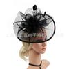 European and American new bridal headgear mesh feather headband party ball top hat jockey club retro hair accessories