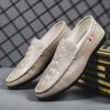 Мужская повседневная обувь на плоской подошве с животным принтом, мужские кожаные туфли с круглым носком, черные лоферы, дизайнерская летняя распродажа 2025, тренд, обычные, для взрослых, из полиуретана