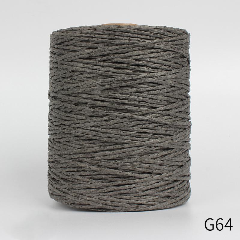 280M/Roll Cushion Baskets Knitting Material Hat HandBag Colorful Threads For Summer Hand Knit Crochet Natural Raffia Straw Yarn