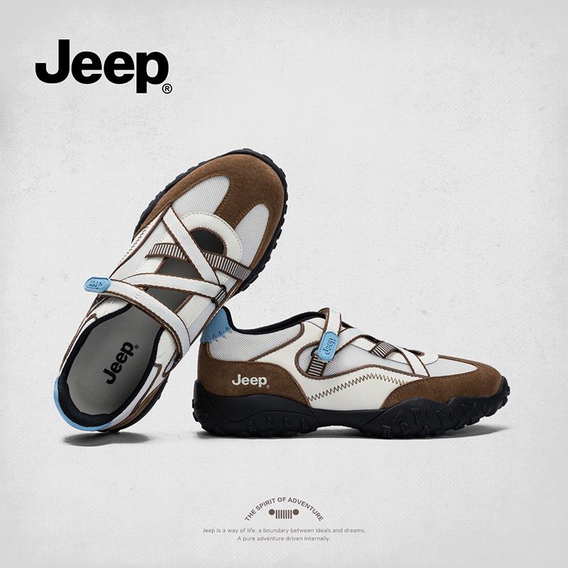 Женские походные туфли Mary Jane Jeep Niche Design 2025 - С толстой подошвой, Низкие уличные кроссовки