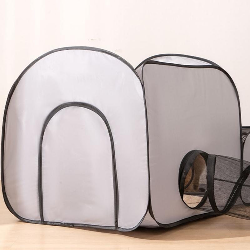 Расширяемый туннель-домик для питомцев, вольер, съемный игровой манеж, укрытие, складная конструкция, легкое хранение и транспортировка
