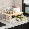 Space Saving Kitchen Organizer With Drawers Multi-Appliance Rack Microwave Rack Rice Cooker