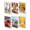 1/6Pcs Transparent Photo Frames Accessories Universal Double Sided Magnetic Picture Frame Wall Mount Acrylic Picture Frame
