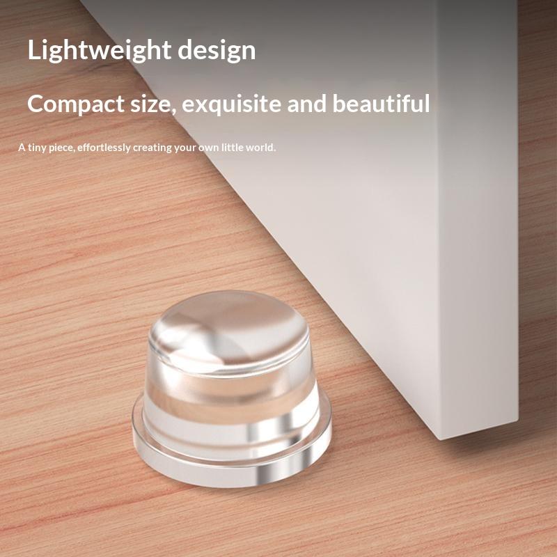 Transparent Door Stopper Self Adhesive No Drill Flexible Soft Thick Buffer for Dorm Room Wall Protection