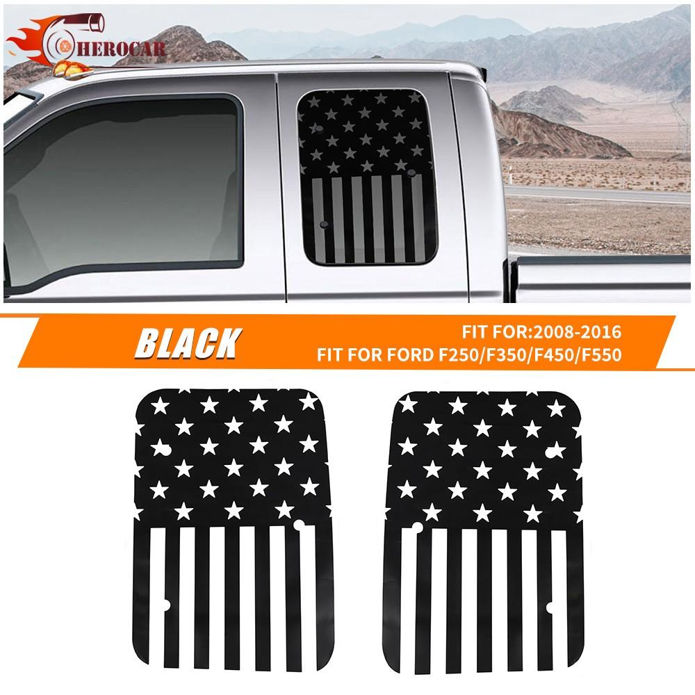 Rear Window n Flag Decal Sticker Trim for Ford F250/f350/f450/f550 08-16
