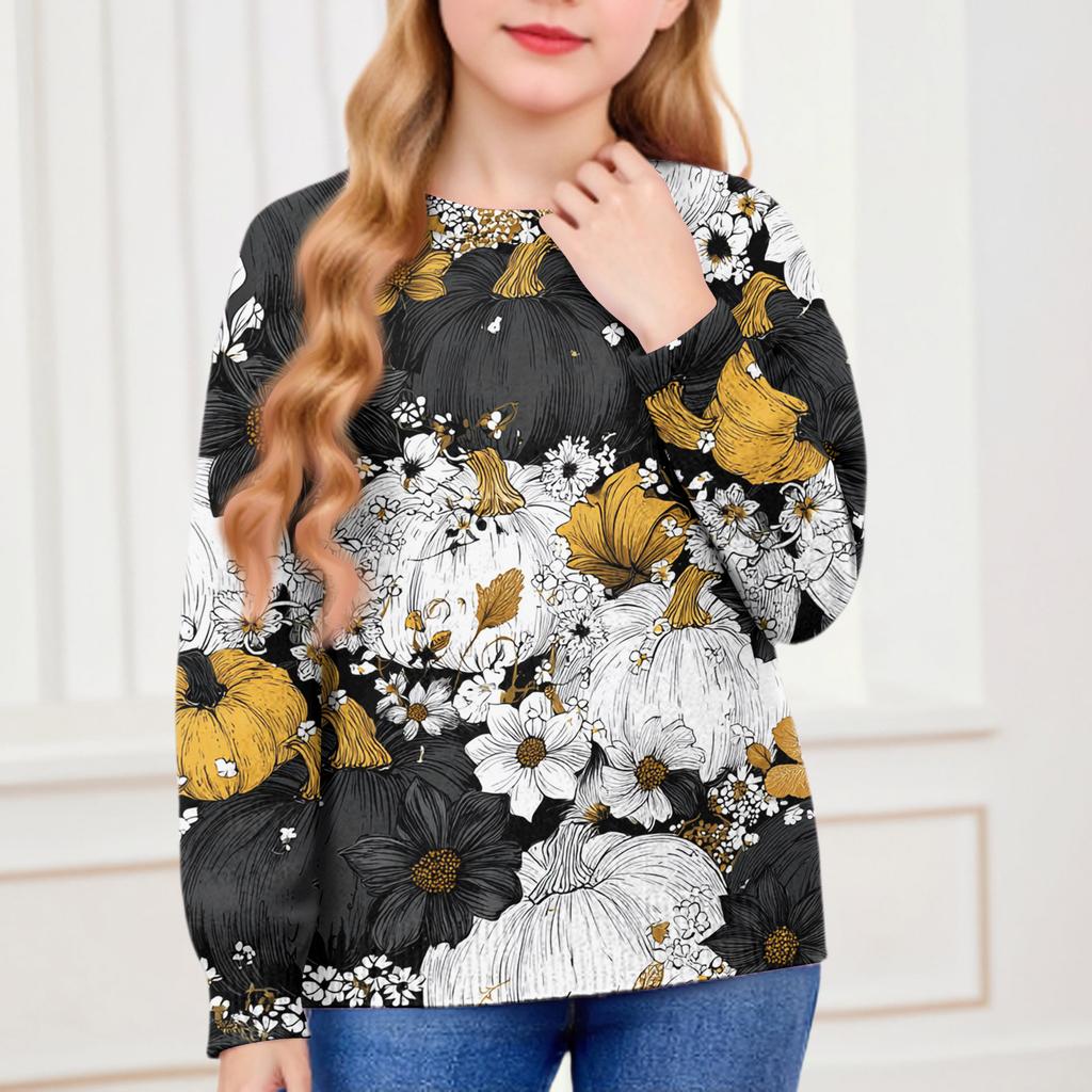 Толстовки на Хэллоуин для детей, мальчиков и девочек, вязаный свитер, милая рубашка, осенние пуловеры с круглым вырезом