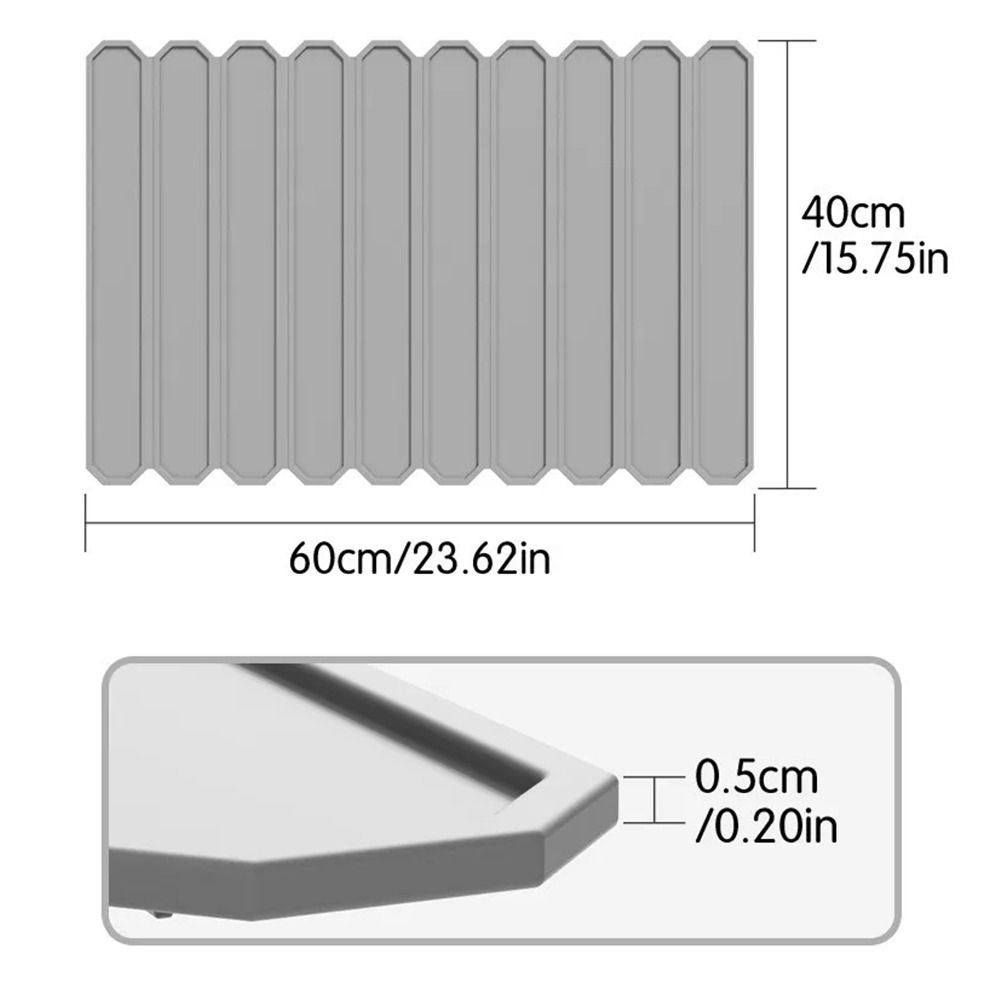 Collapsible Kitchen Drying Mat Quick-drying Countertop Drain Tray Utensil Storage