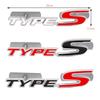 1Pc 3D Metal Type S Front Grill Car Emblem Rear Trunk Badge Sticker Decal For Civic Types CRV HRV Accord Fit Accessories
