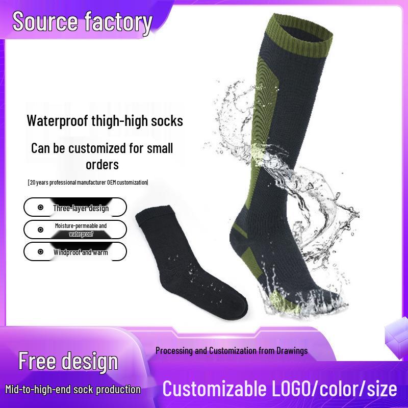Custom Waterproof Over-the-Knee Sports Socks for Outdoor and Adventure Activities