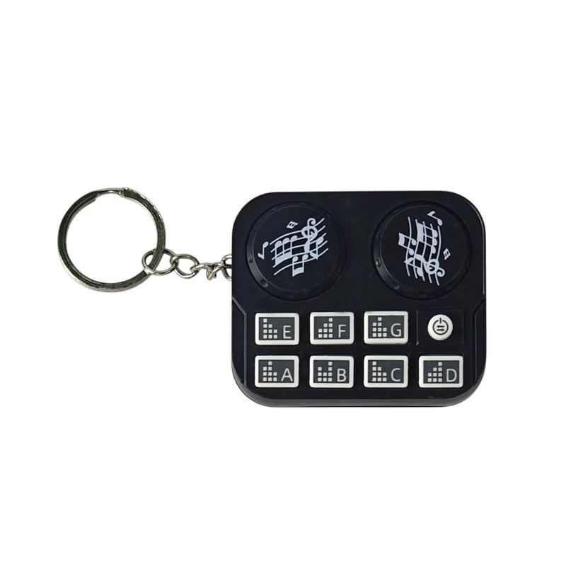 Creative Mini Dj Machine Music Keychain Funny Luminous Sound Toy Keyring Car Key Holder Bag Pendant Backpack Hanging Decoration