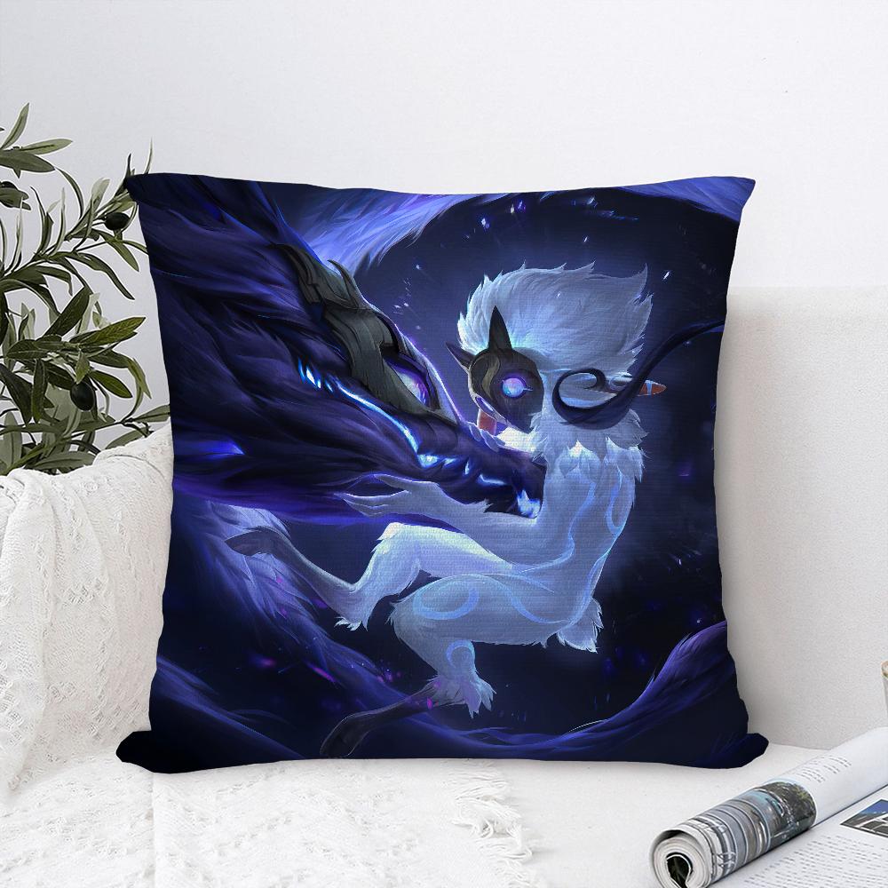 K-Kindred LOL Игровая Наволочка Декоративная для Дивана Домашний Двусторонний Принт Плюшевая Квадратная Наволочка для Подушки Декор Подушки Чехол