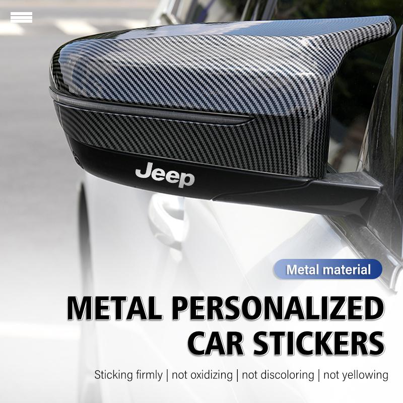 For Jeep 3D Metal Car Creative Stickers Waterproof Stickers Interior Accessories Cherokee Patriot Liberty Wrangler JK JL AKX1