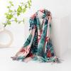 New Soft and Warm Imitation Cashmere Leaf Printing Fringed Scarf High-end Women's Spring and Autumn Scarf Shawl