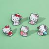 Милый мягкий милый кот КТ брошь Sanrio металлическая значок милый кот сплав масляная капля аксессуар булавка