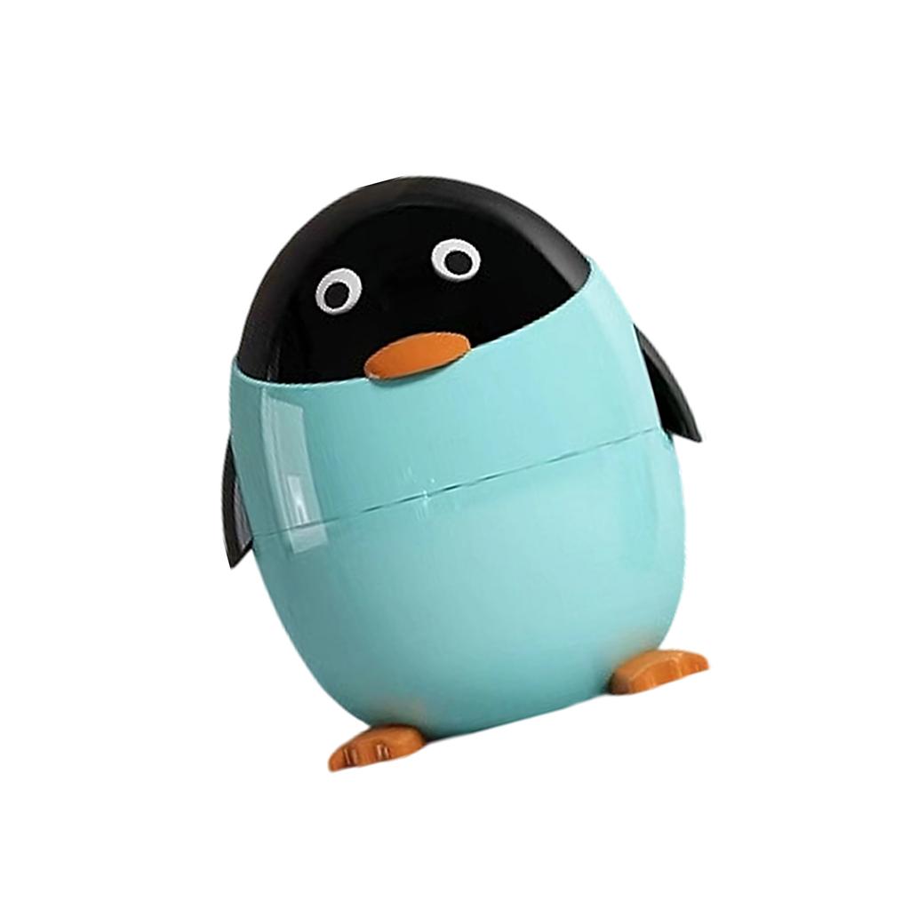 Мультяшное мусорное ведро в форме пингвина с откидной крышкой, мусорный бак из АБС-пластика и полипропилена для дома, кухни, ванной комнаты, офиса, для украшения