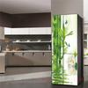 Kaleidoscope Refrigerator Sticker Door Cover Fridge Decoration Wallpaper Green Palm Scenery Decal Creative Film Wrap