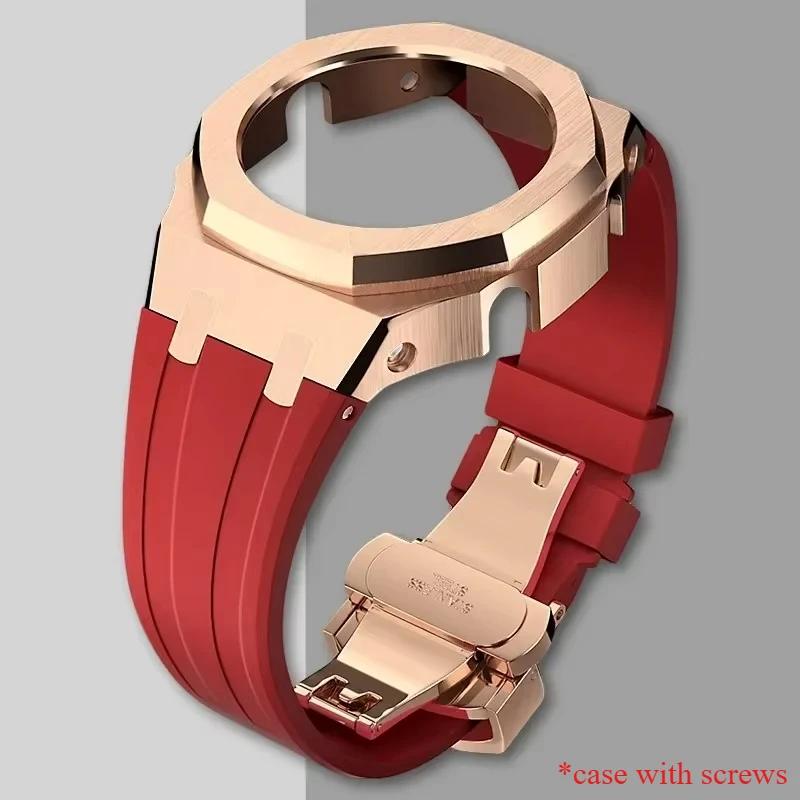 Металлический корпус 4-го поколения Безель Рамка GA2100 GAB2100 Casioak Мод Кит Модификация Рамка Для GA2110 Металлический Резиновый Ремешок Аксессуар Оптом